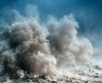 Illustration of a sediment cloud above the seafloor.